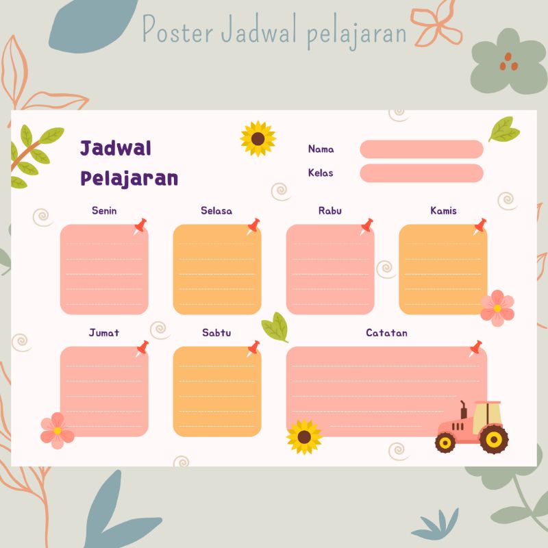 Poster Jadwal Pelajaran