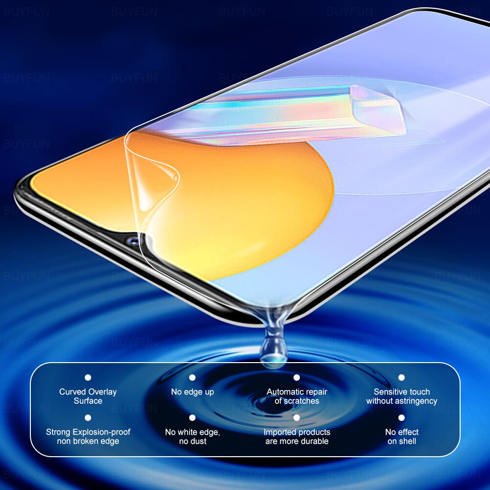 Full Screen Protective Hydrogel Film VIVO V21 V21e Y31 Y20 Y20s Y12s V20 SE X60 Pro Y30 Y50 V19 V17 V15 S1 Pro Y19 Y17 Y15 Y12 Y11