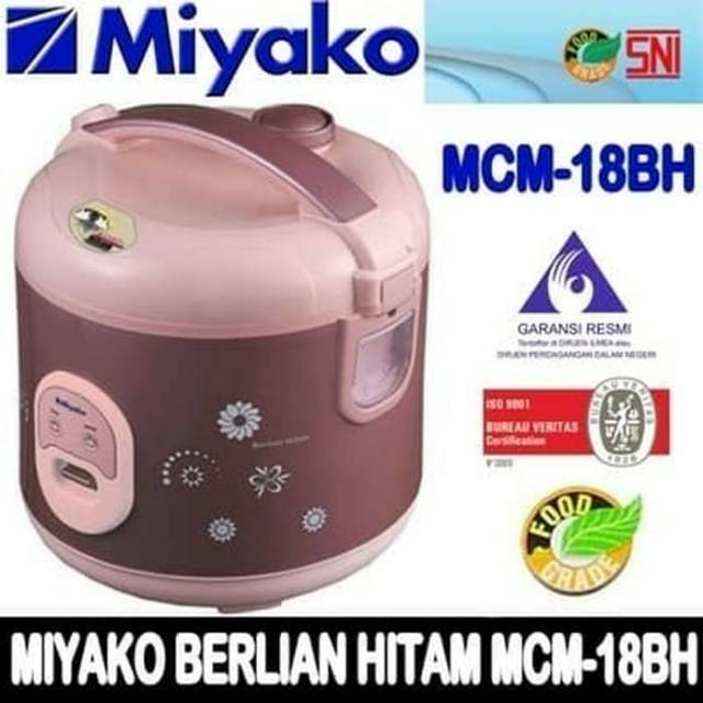 (3kg) rice cooker miyako MCM 18-BH / MAGIC COM MIYAKO 1,8 liter / berlian hitam