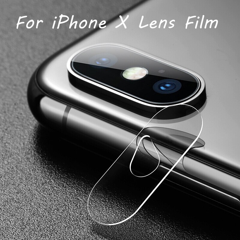 1pc Pelindung Lensa Kamera Bahan Tempered Glass Untuk Iphone X