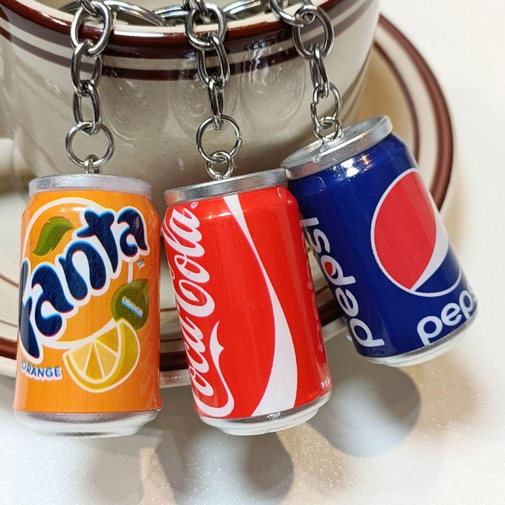 Lanfy Kaleng Minuman Gantungan Kunci Key Chain Key Holder Simulasi Beer Kaleng Keyring Gadis Dekorasi Aksesoris Kunci Mobil Keyring Liontin Simulasi Pernak Pernik