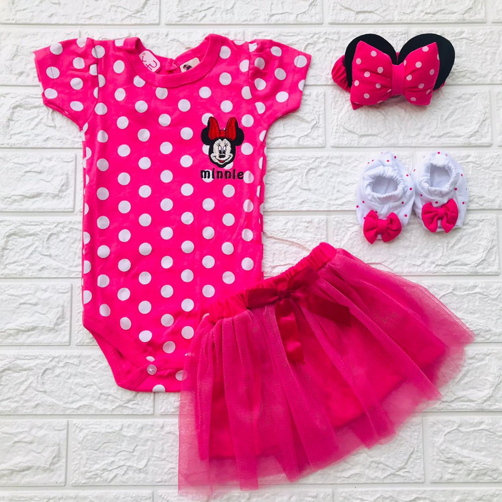 Baju setelan jumper rok bandana motif lucu cantik pergi jalan fashion anak perempuan bayi cewek -min