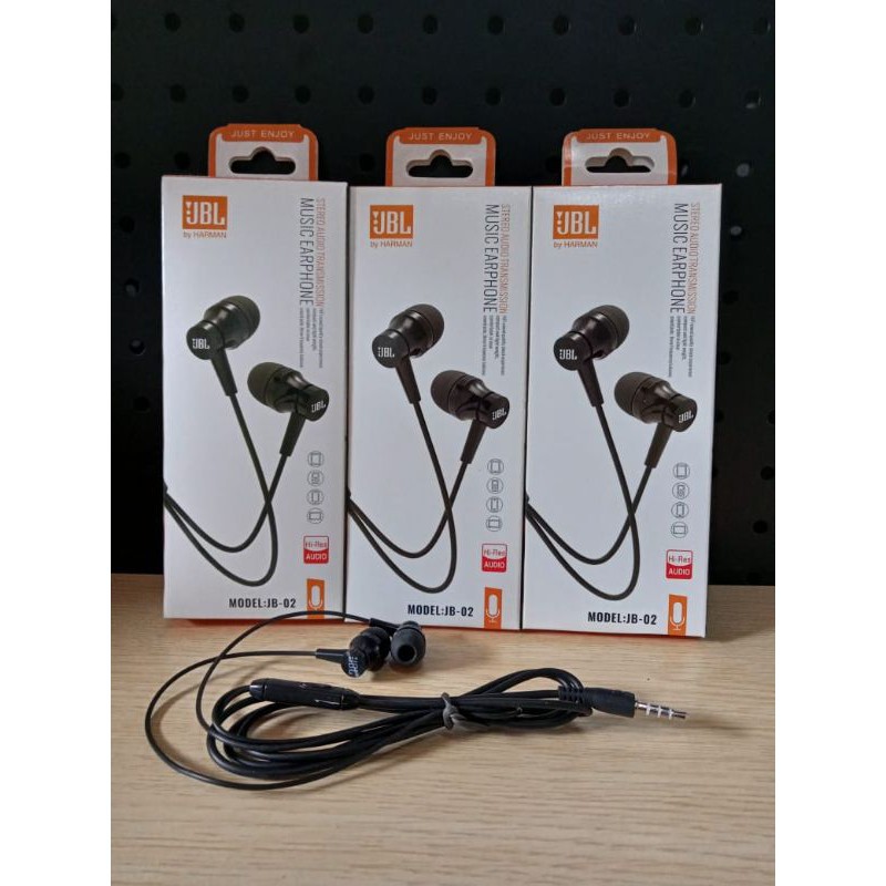 Handfree SK-JB02 Headset JBL Murah Universal Earphone Wired SuperBass Stereo Berkualitas