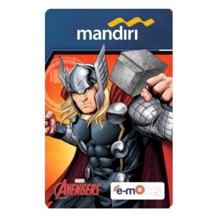 Mandiri eMoney Avengers - Thor ORI /Like eTOLL Tapcash Flazz or Brizzi