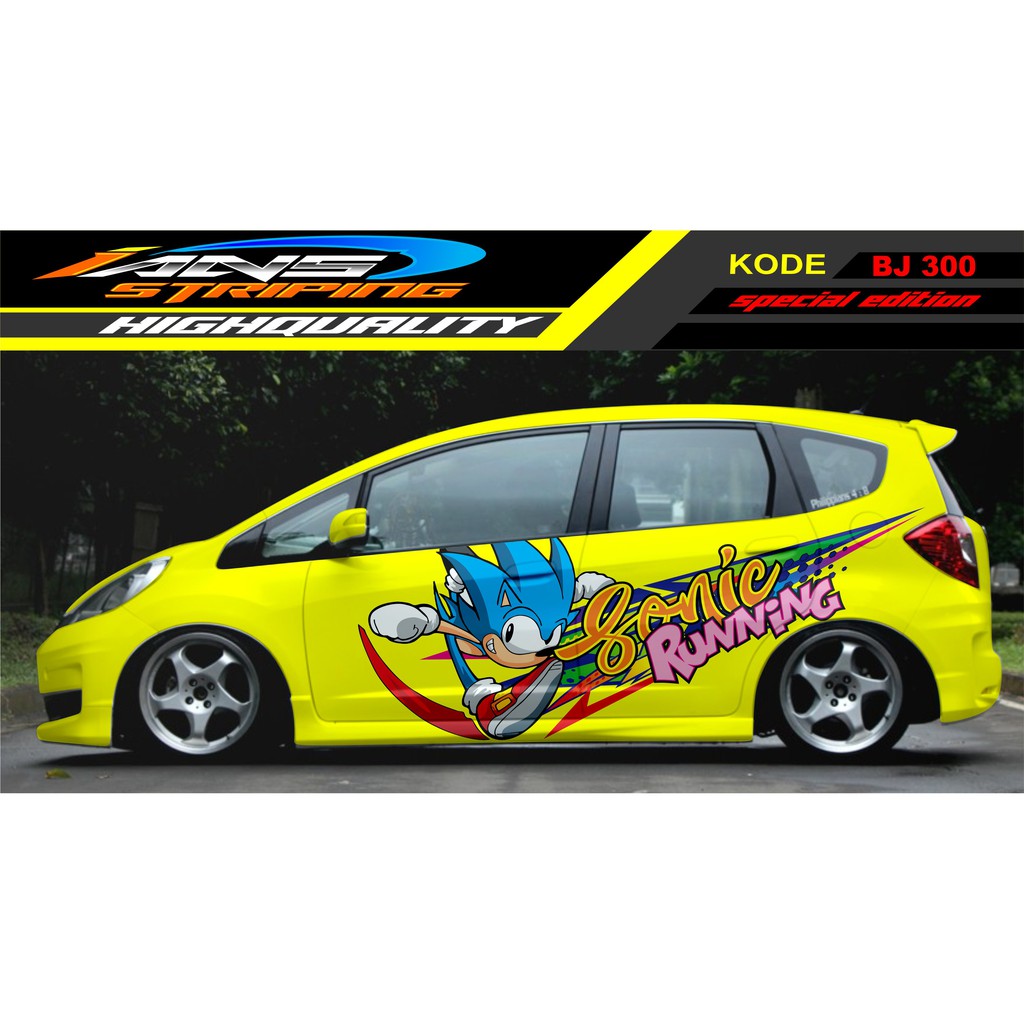 STICKER MOBIL JAZZ, AGYA , BRIO , YARIS / DECAL STICKER MOBIL / STIKER MOBIL KARTUN