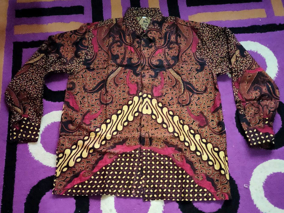 Kemeja Batik Pria Semi Sutra Sanwoz Puring Istimewa