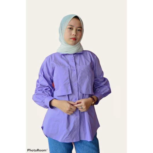 Kemeja Pocket by Keenanthi / Katun Poplin / Kemeja Toyobo / Kemeja Saku / Kemeja Oversize / Kemeja Electric Blue/ Kemeja Magenta / Kemeja Fuschia / Kemeja Fanta