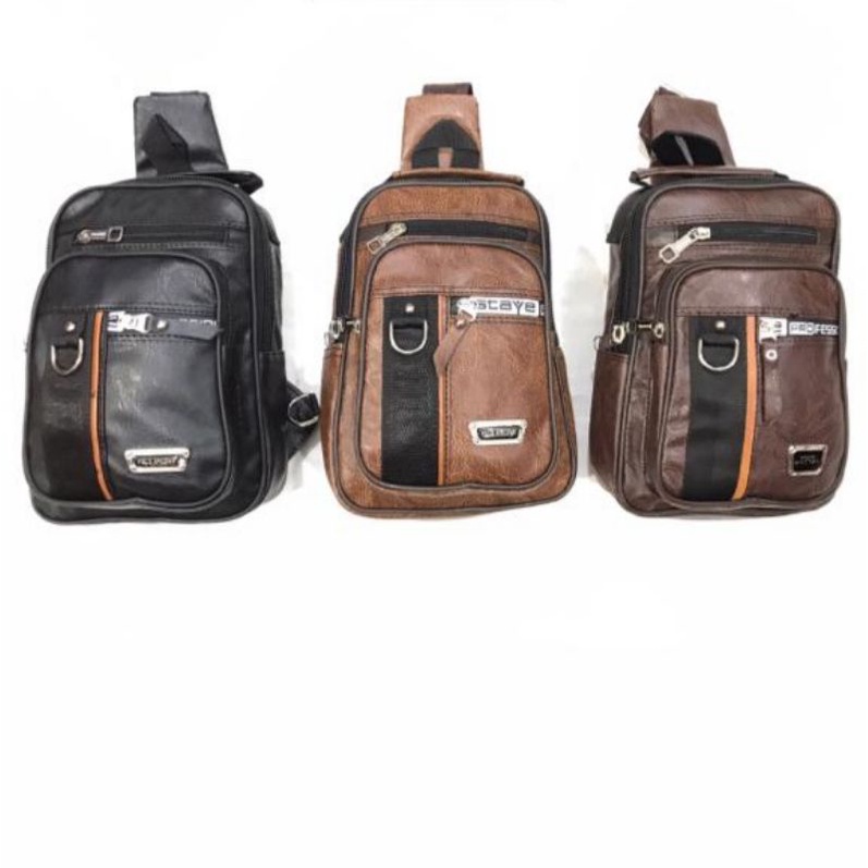 Tas selempang pria/Tas cowok kulit sintetis