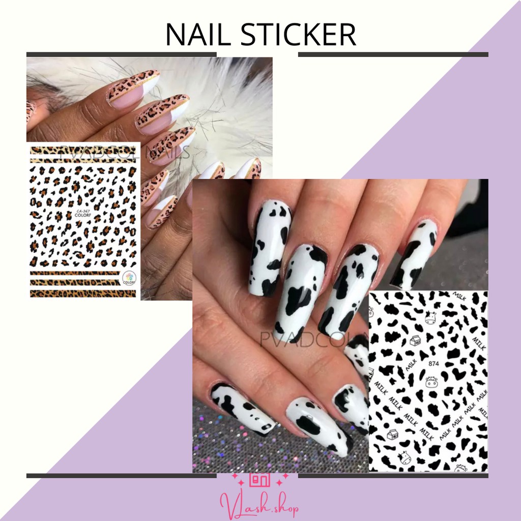 NAIL STICKER LEOPARD - STIKER KUKU