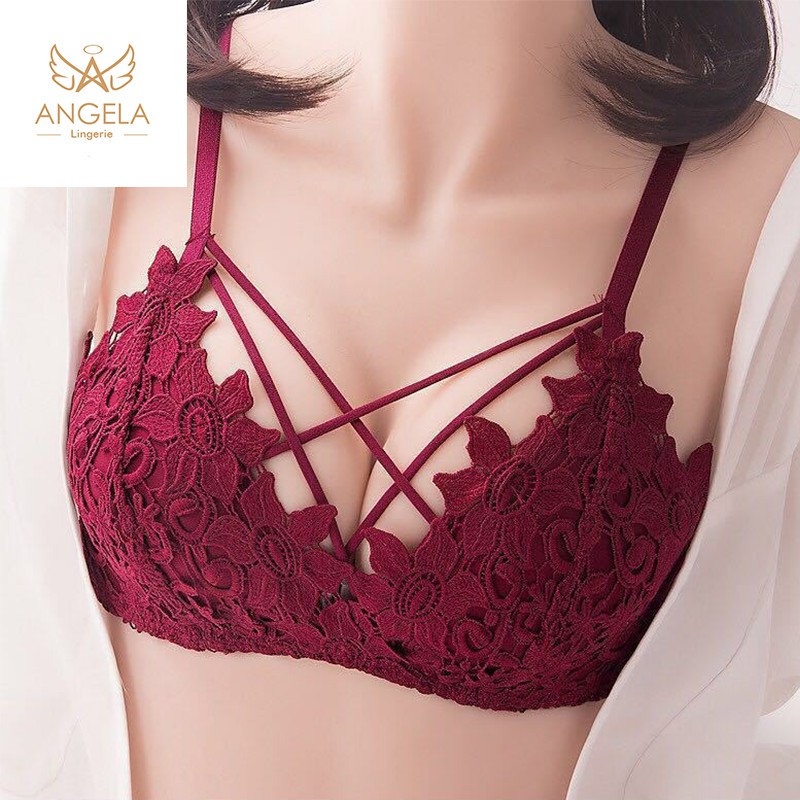 PREMIUM ANGELA Bra BH Set Push Up Tanpa Kawat Pakaian Celana Dalam Wanita Lingerie Import COD Sexy