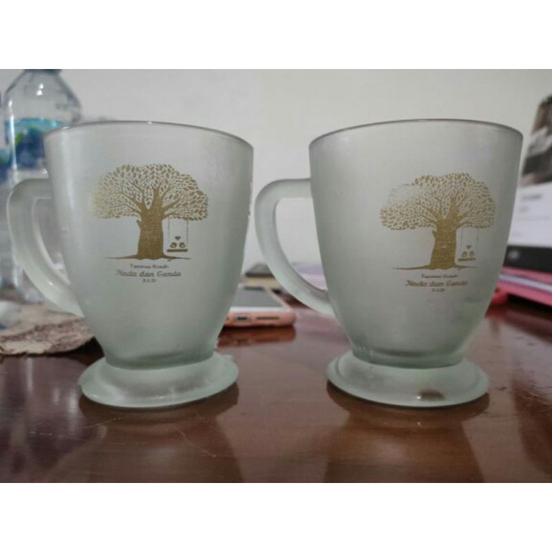 souvenir gelas piala doff kemas box/mika