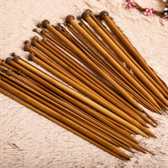 [SEPASANG] Bamboo SPN Knitting Needle 30cm