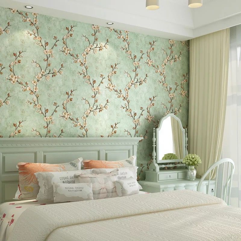 (C0D) Promo Wallpaper Dinding Ruang Tamu Bunga 3D Premium High Quality