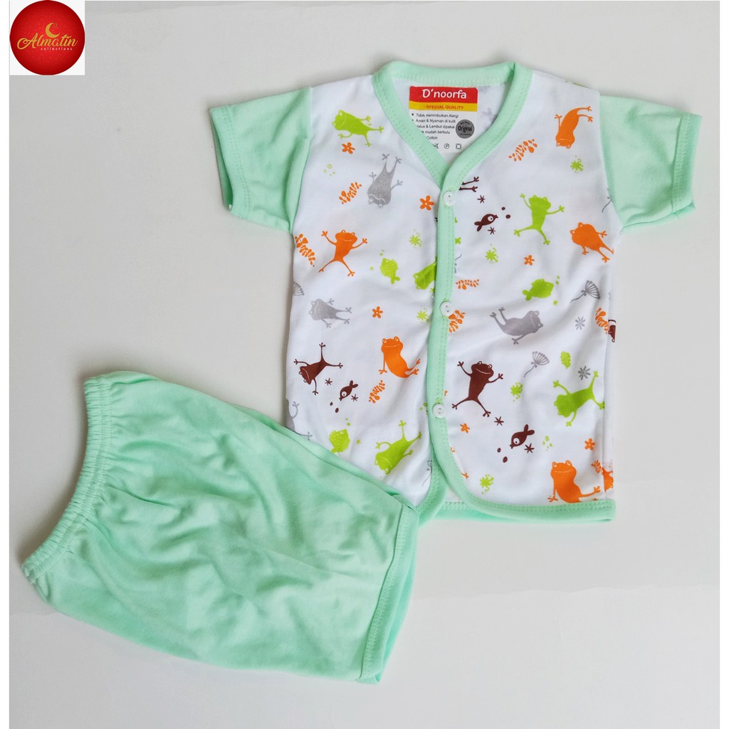 Baju Bayi Tangan Pendek Motif Animal Dapat 3 Stel