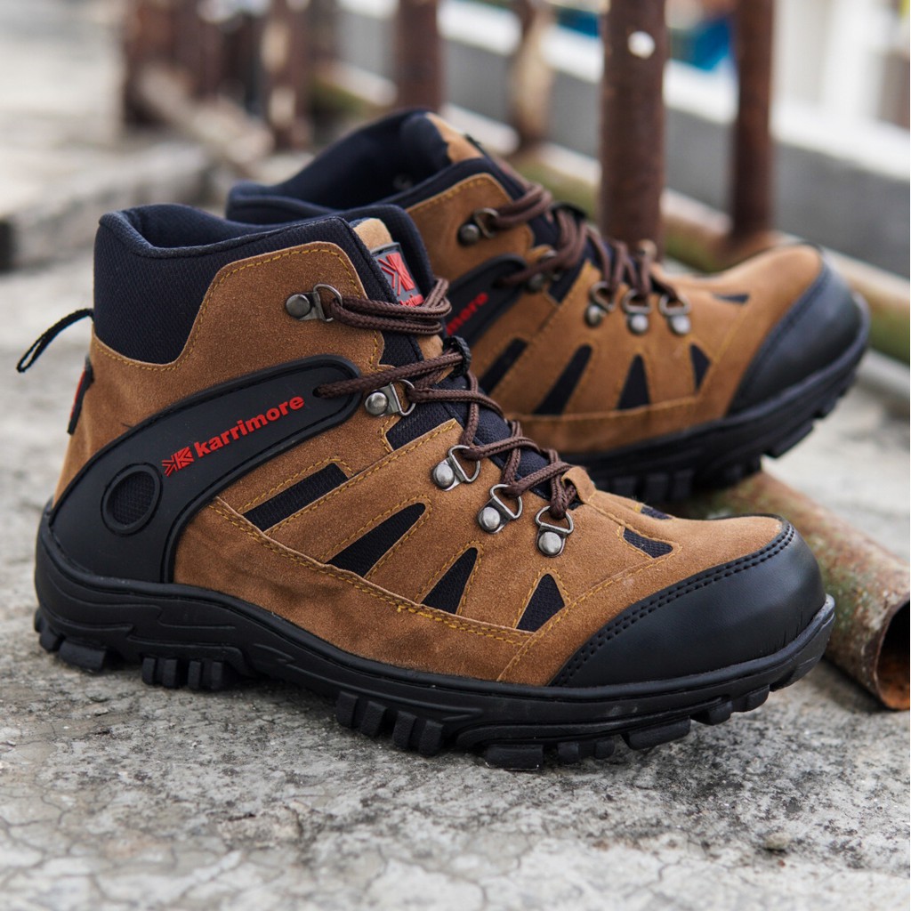 SEPATU SAFETY BOOTS PRIA KARRIMORE HIKING NAIK GUNUNG MURAH SEPATU KARIMORE UJUNG BESI TERLARIS !!