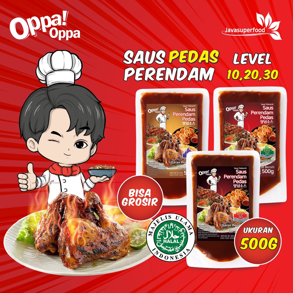 Saus Perendam Pedas Tokkochi Saus Buldak Pedas 500g Oppa-Oppa