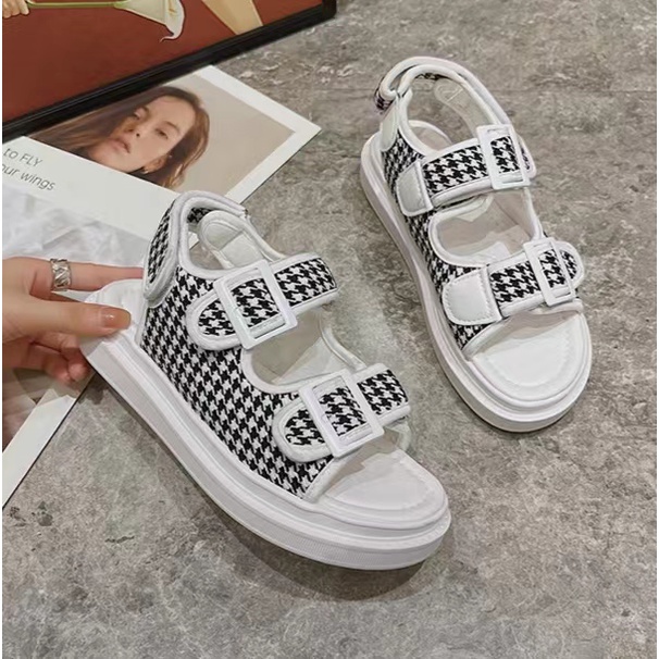 aid 0321, sandal flat wanita import fashion sandal slip on cantik terkiniian terlaris best seller