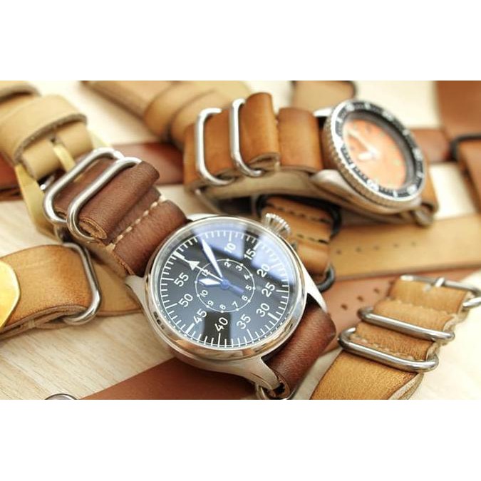 ☼694♥ Tali Jam Tangan - Strap Kulit Zulu 01-07 : Nato Zulu Vintage Leather