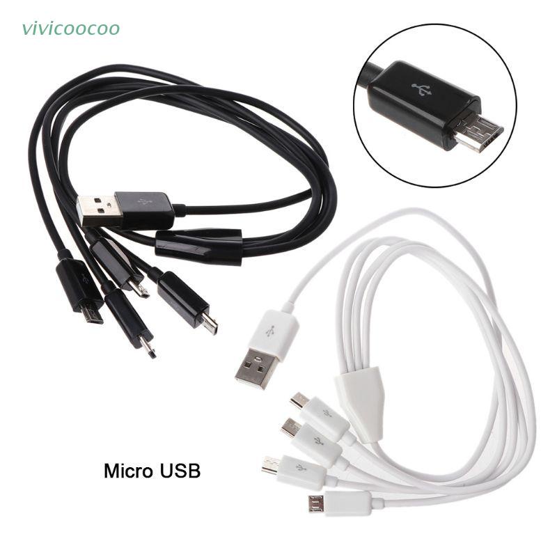 VIVI   Portable USB 2.0 Type A Male To 4 Micro USB Male Splitter Y Charging Cable for