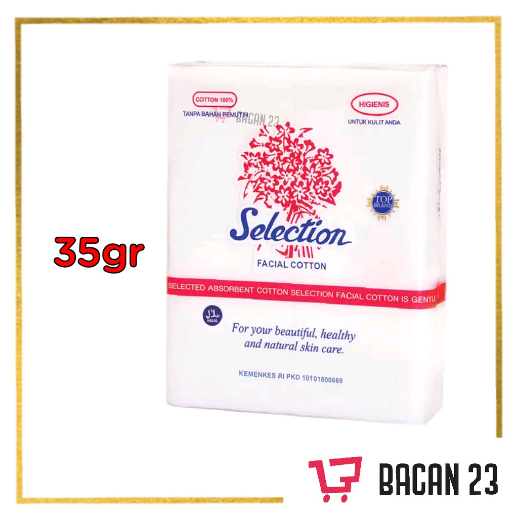 Selection Facial Cotton ( 35 gr ) / Kapas Muka / Bacan 23 - Bacan23