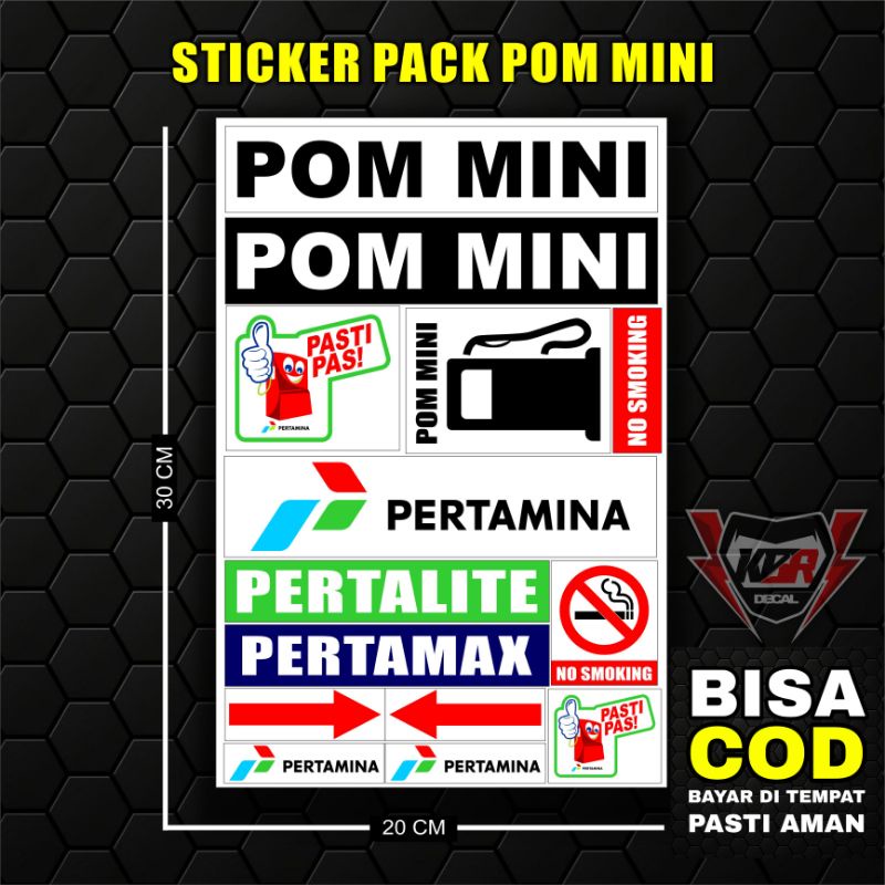 Stiker Pack Pom Mini Sticker Pack Pertamina Stiker Helm Stiker Motor Sticker Motor