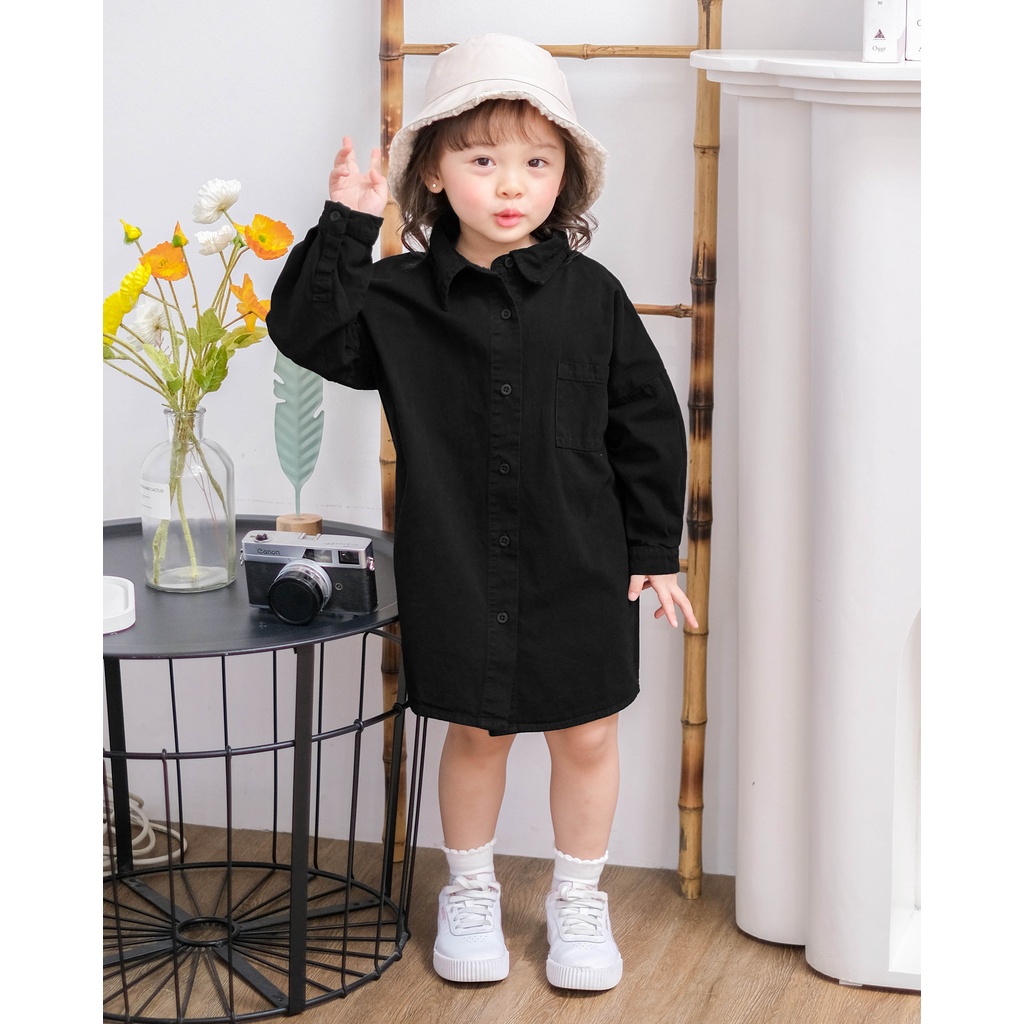 DAGESTAN DRESS | Kemeja Oversized Anak | Dress Kemeja Anak | Kemeja Anak Perempuan | Kemeja Denim Anak