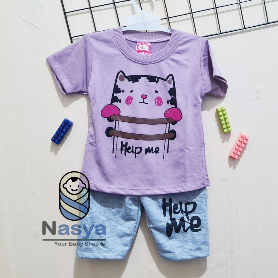 [RS-012] Setelan Baju, Anak perempuan usia 3 bulan - 2 tahun  motif KEREN