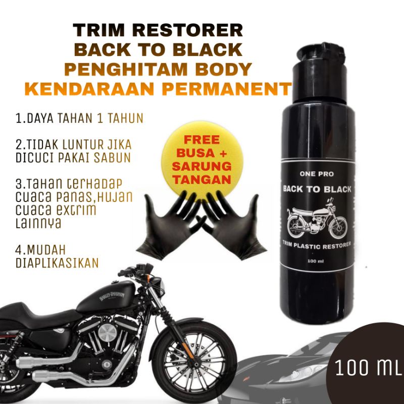 penghitam dashboard trim/plastik/bodikasar BACK TO BLACK premium