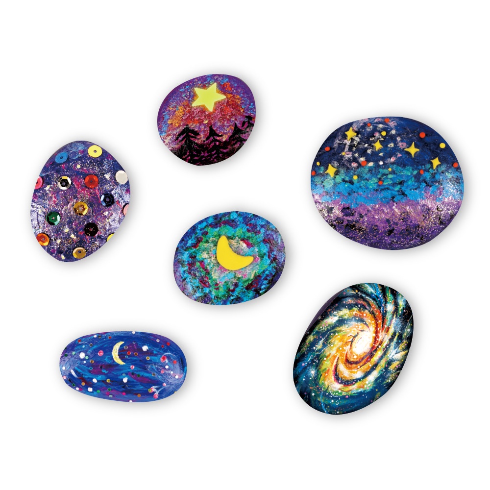 Milky Way Stone Painting Set Mainan Lukis 3D Edukasi Mewarnai