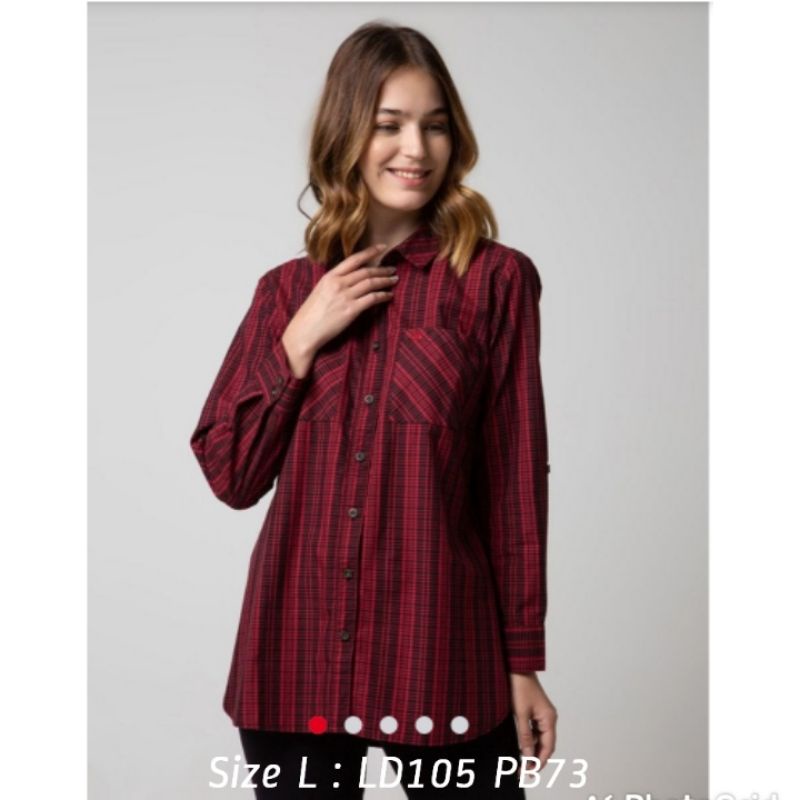 Kemeja Crater Merah Brand Matahari
