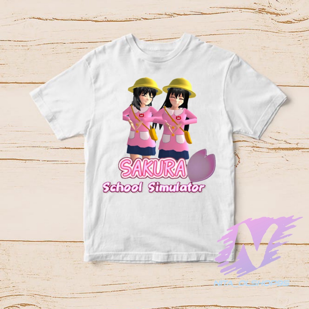 sakura school simulator baju kaos anak