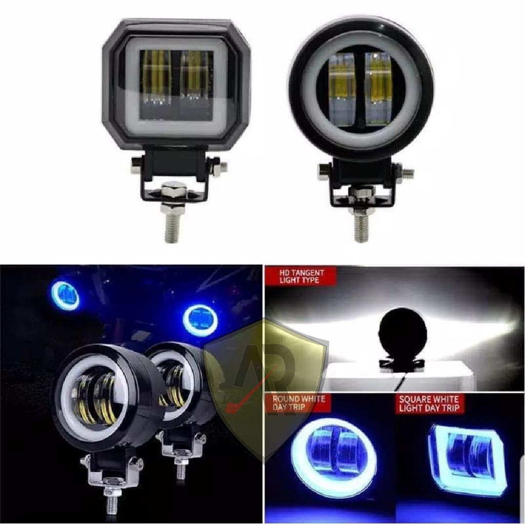 Daymaker Mini 2 Mata Bulat Kotak 12V
