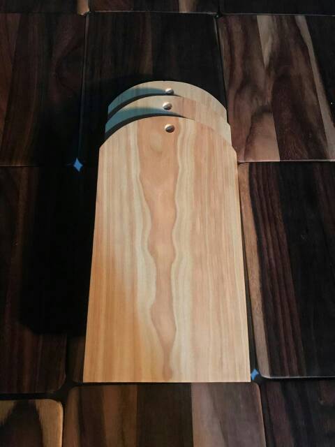 Talenan Kayu 28X15cm Kayu Pinus Gunungan / Wooden Cutting Board Gunungan 28x15cm