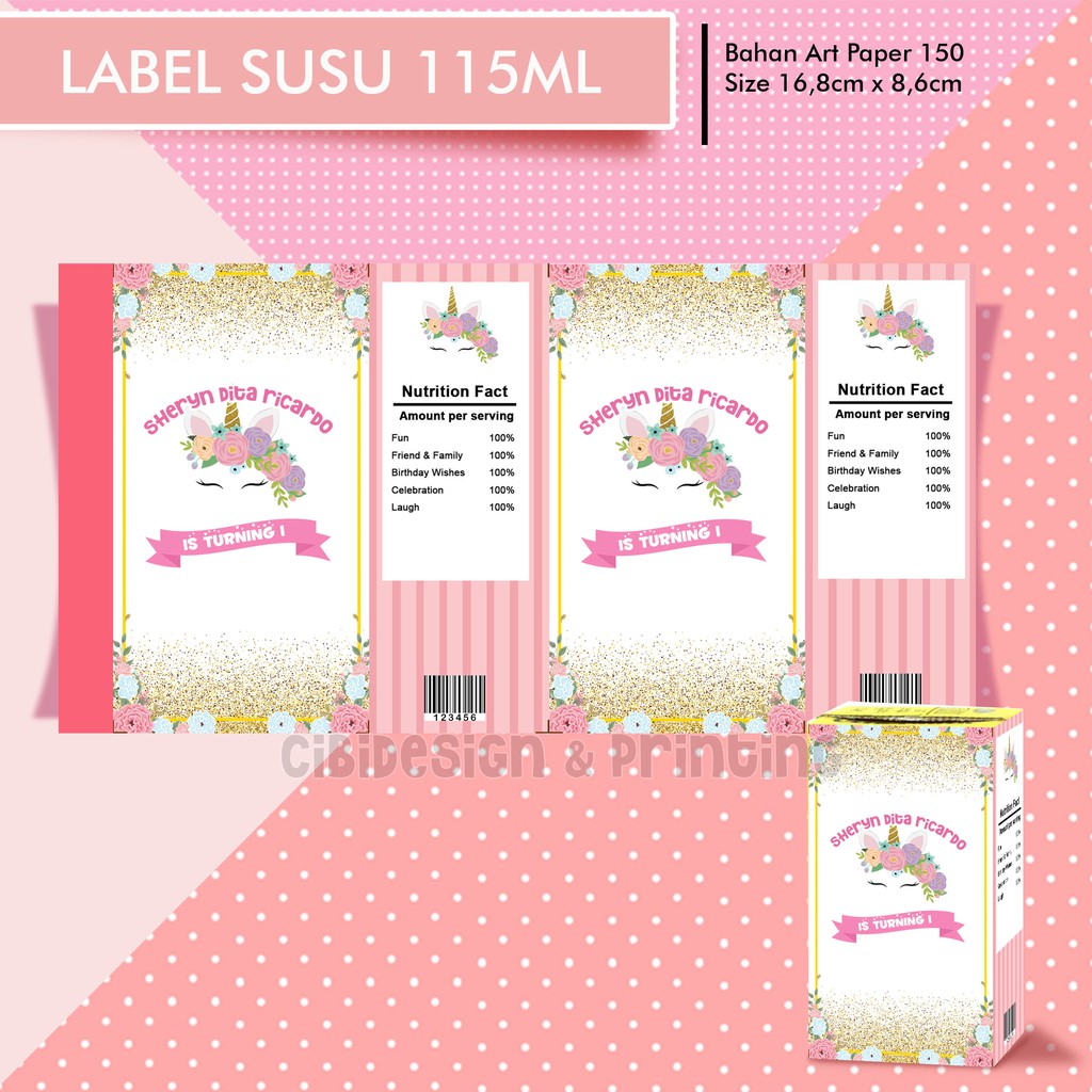 

Label Susu Kotak 115 ml Custom Murah
