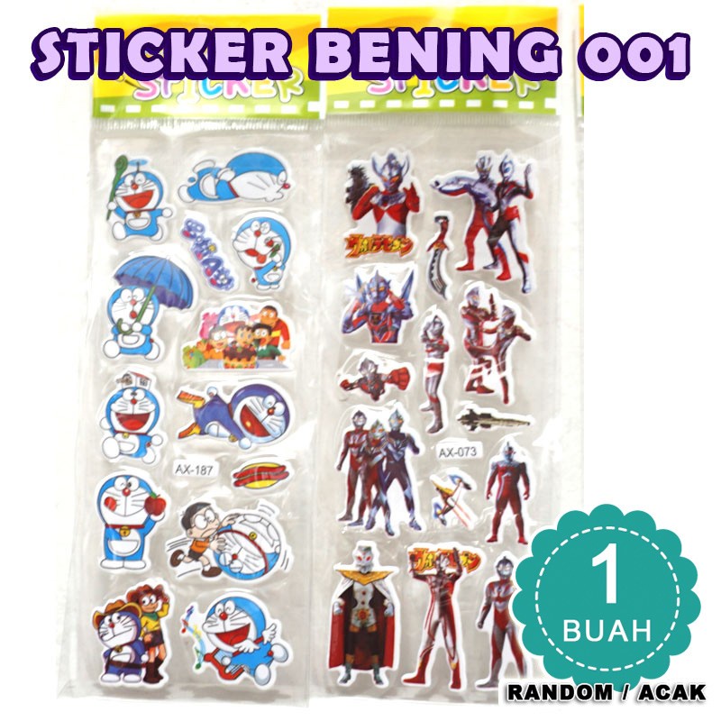 

Sticker Bening 001 Karakter Satuan acak 1 pcs