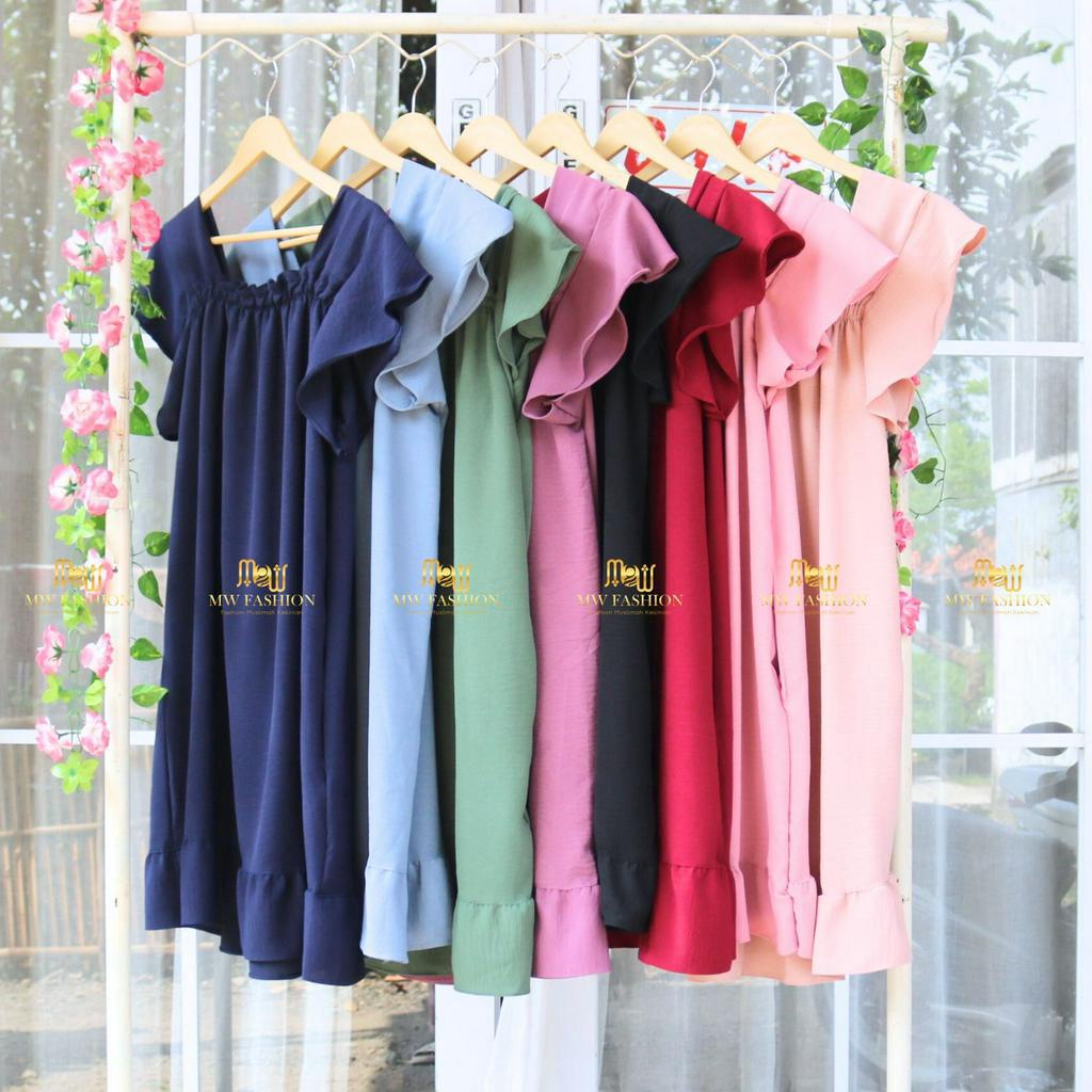 GROSIR HIJABKU  Dress Crinkle Airflow / Daster Crinkle Fuji Kekinian / Daster Crinkle Laura Dress / 