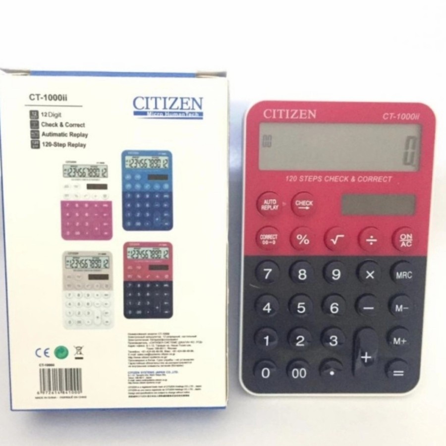 

citizen 1000 12 digits kalkulator alat hitung dagang