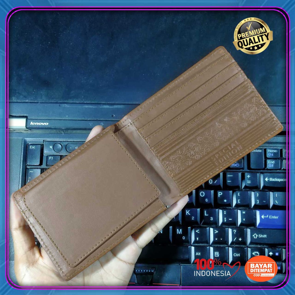 ( Premium) COD Dompet Pria pendek fashionable distro Dompet Kulit sintetik