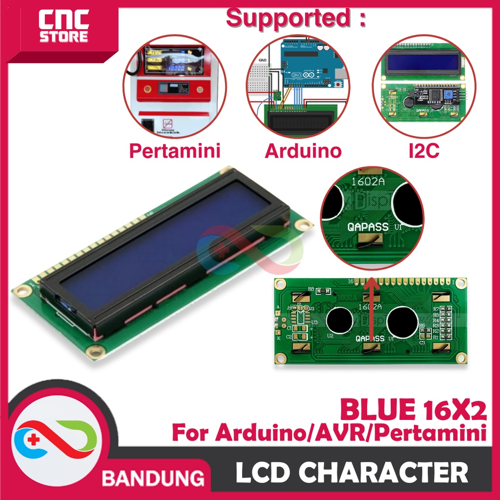 LCD CHARACTER 16X2 1602 5V BLUE BACKLIGHT MODULE