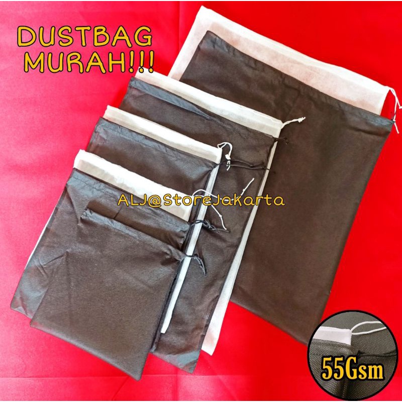 DUSTBAG | DUSTBAG TAS | DUSTBAG POLOS | HITAM-PUTIH
