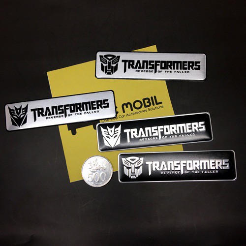 NEW Tempelan Stiker Emblem Mobil TRANSFORMERS TRANFORMER AUTOBOT DECIPTICON Aluminium Quality Super