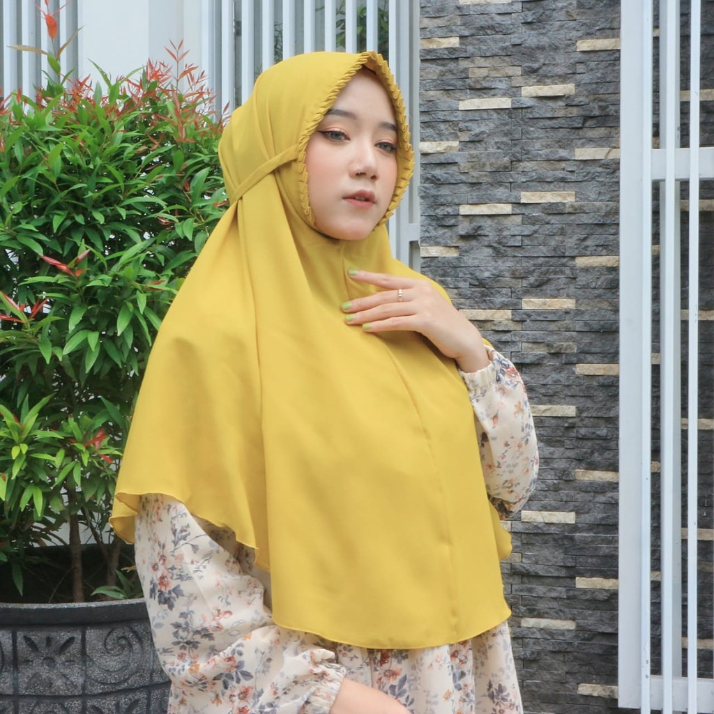 Hijab instan Sarah Lipit Jilbab Instan Bergo Sarah Lipiit Kerudung Instan Premium Diamond-SARAH LIME