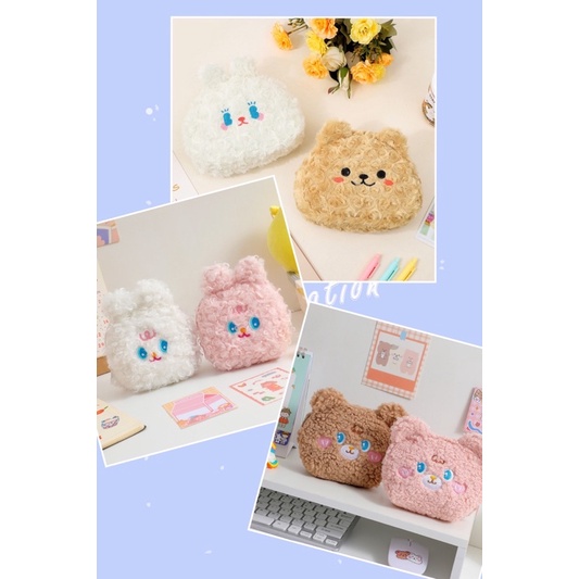 kosmetik pouch bear rabbit tu054 dompet serbaguna makeup aksesoris milkjoy