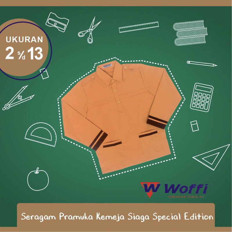 Seragam Pramuka Siaga Woffi Kemeja Panjang Laki-laki Perempuan Special Edition SERAGAM PRAMUKA BAHAN KATUN HALUS