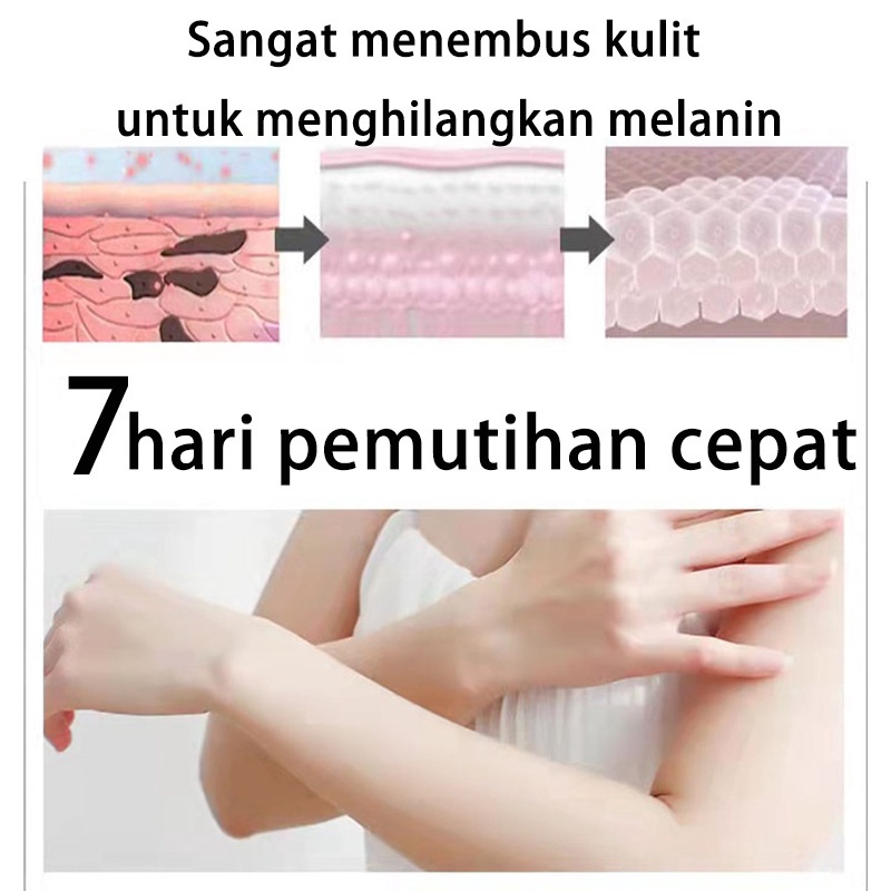 Pemutih selangkangan Pemutih ketiak Lotion pemutih tubuh Underarm Whitening cream Perawatan kewanitaan tubuh 60G Efektif memutihkan leher/tangan/kaki/miss v/Selangkangan/ ketiak/Aman dan tidak berbahaya