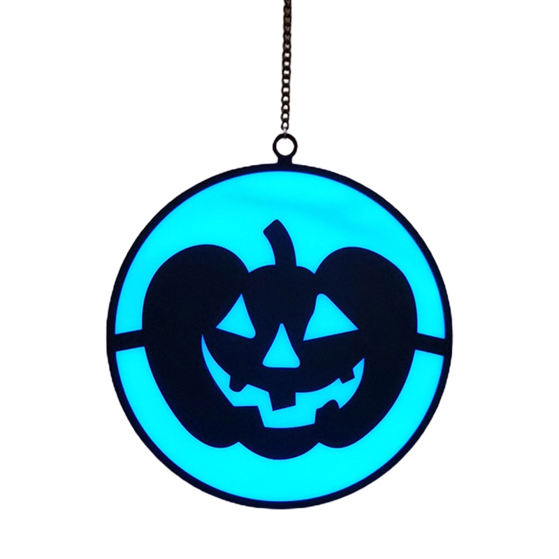 Ornamen Gantung Dinding Bentuk Labu Halloween Glow in the Dark Untuk Dekorasi Rumah