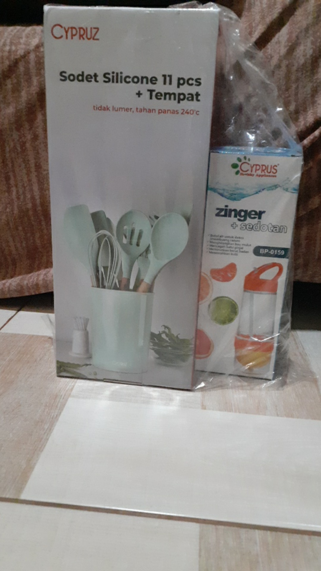 Cypruz Kitchen Utensils Set Of 12 Tosca Grey Peach | Spatula Silicone | Sutil Masak