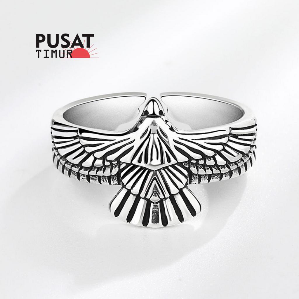Cincin Burung Elang Perkasa Elang Hip Hop Open Ring I PUSAT TIMUR