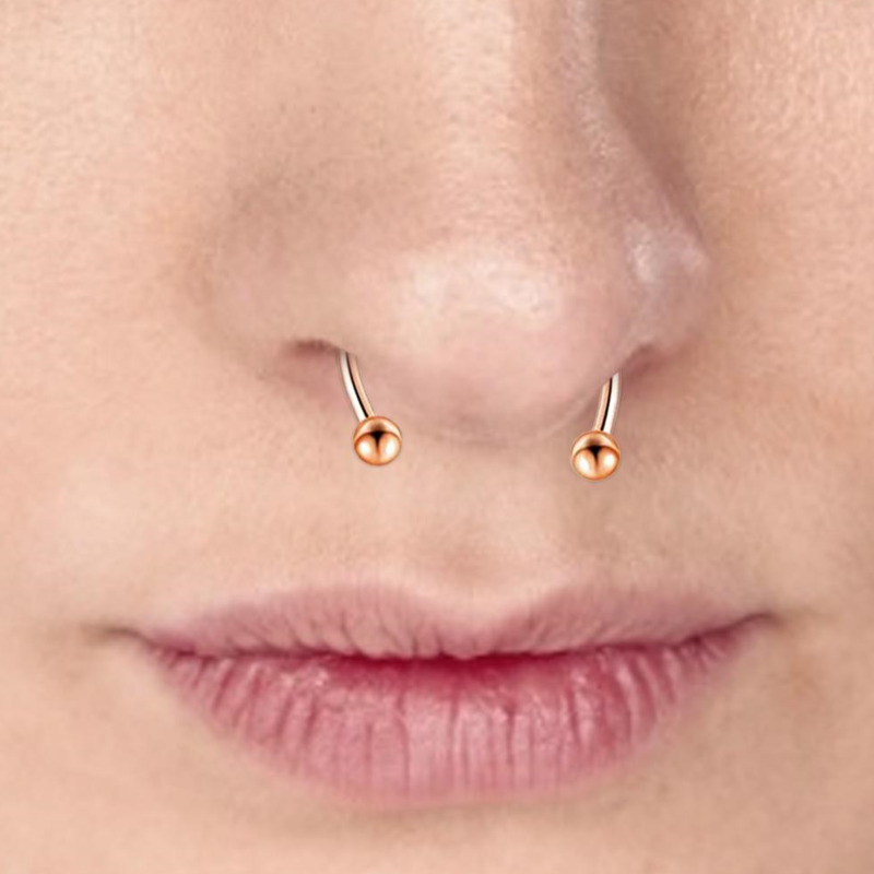 Magnetic Septum Nose Ring Horseshoe Fake Nose Ring Hoop Non-Piercing Jewelry