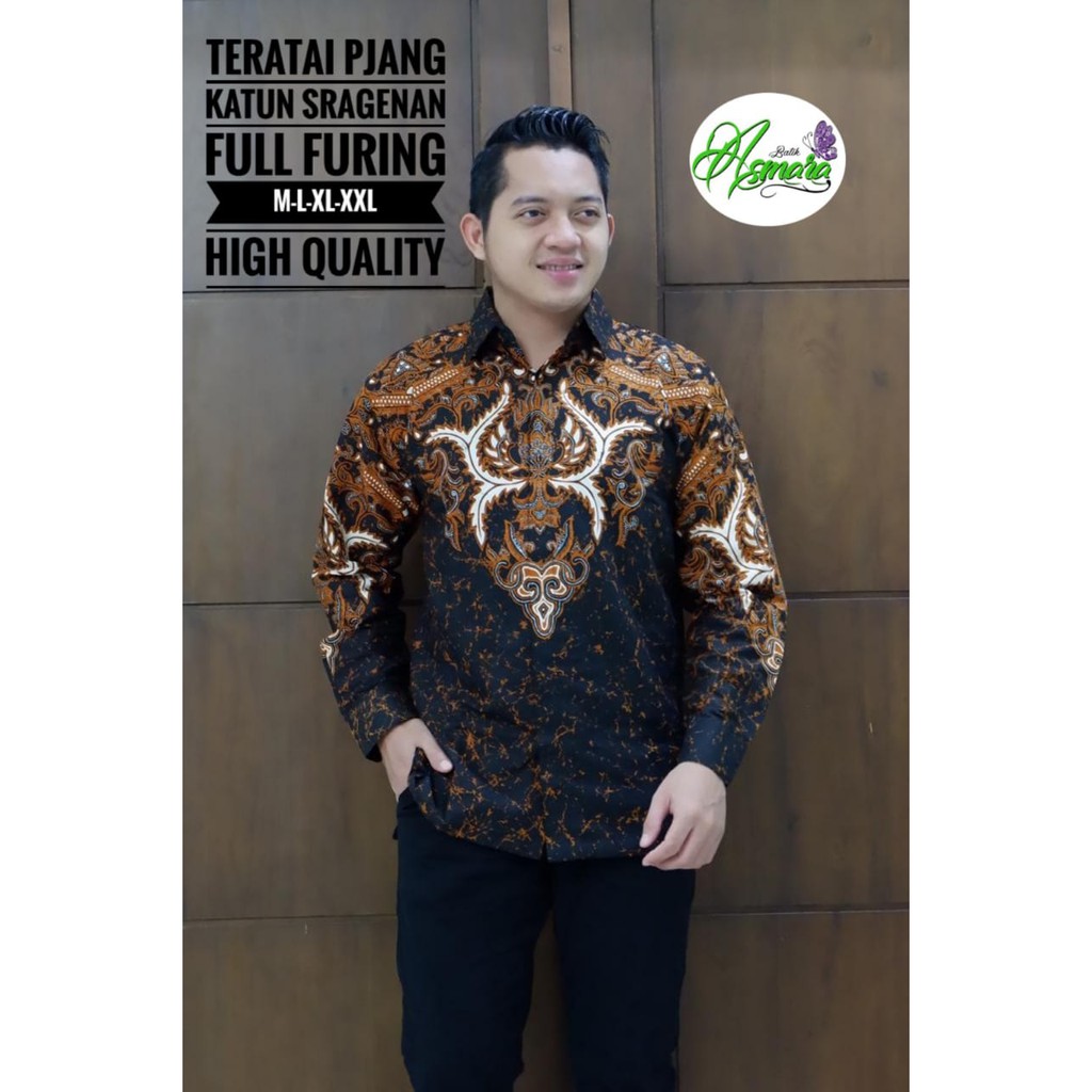 TERATAI ASMARA BATIKSOLOAMANAH KEMEJA BAJU BATIK PRIA SOLO LENGAN PANJANG PENDEK LAPIS FURING ATASAN BATIK PREMIUM MODERN KATUN HALUS PARANG KUPU CIUNG WANARA GURDO BIRU MAHADEWA SEKAR JAGAD MURAI HITAM GIYANDRA HIJAU LURI COKLAT SBY PUTIH LESMANA SOGAN